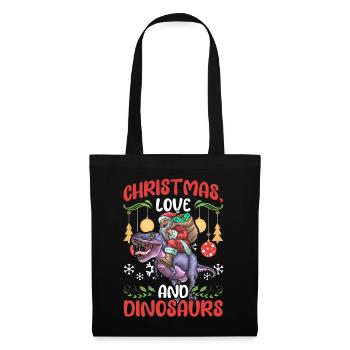 Dinosaur Dino Young Boy Christmas Gift - Tote Bag - black - Front
