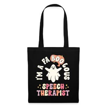 Faboolous Speech Therapist Halloween SLP Retro - Tote Bag - black - Front