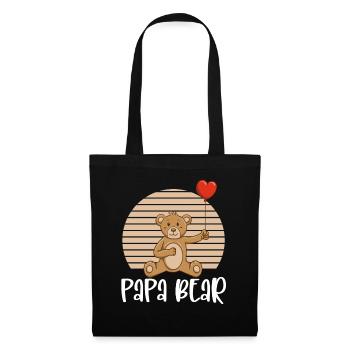 Papa Bear - Stoffbeutel - Schwarz - Vorne
