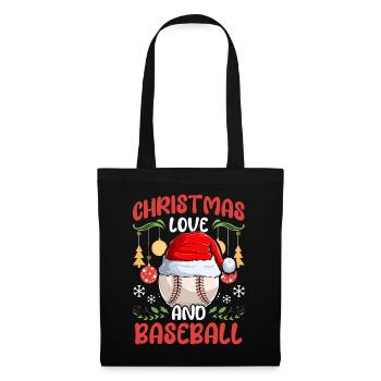 Joueur de baseball Club Amour de Noël - Sac en tissu - noir - Devant