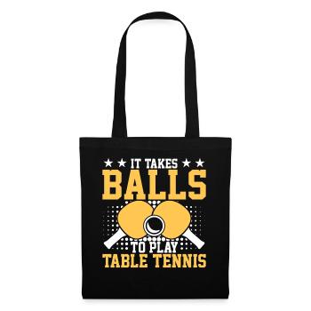 Il faut des balles pour jouer au tennis de table - Sac en tissu - noir - Devant