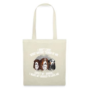 Australian Shepherd Lover Dog Mom Dad Aussie - Stoffbeutel - Natur - Vorne