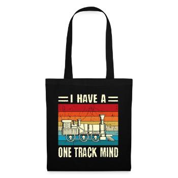 Retro Vintage J’ai un de piste - Sac en tissu - noir - Devant
