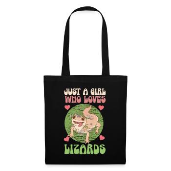 Just A Girl Who Loves Lizard's Lizard Reptiles - Tote Bag - black - Front