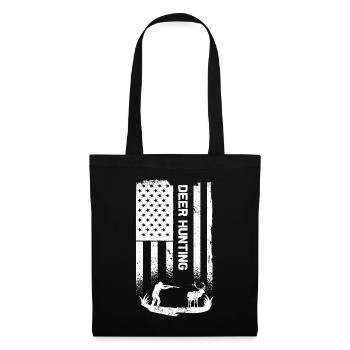 Deer Hunting Hunting Hunting American Flag July 4 - Tote Bag - black - Front