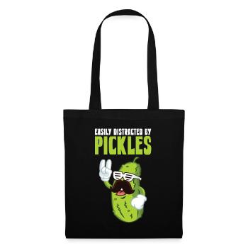 Easily Distracted By Pickles - Tote Bag - black - Front