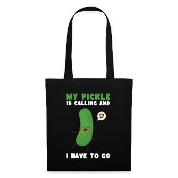Mon cornichon m’appelle et je dois partir - Sac en tissu - noir - Devant