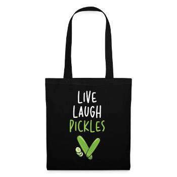 Live Laugh Pickles - Tote Bag - black - Front