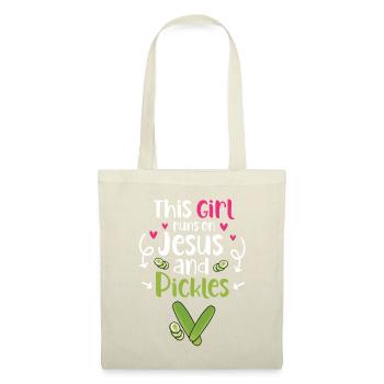 Cette fille court sur Jésus et les cornichons - Sac en tissu - nature - Devant