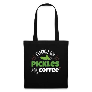 Fueied By Pickles And Coffee - Stoffbeutel - Schwarz - Vorne