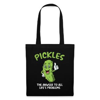 Pickles The Anwser To All Lifes Problems - Stoffbeutel - Schwarz - Vorne
