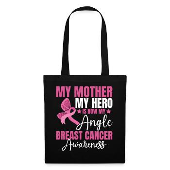 Ma mère Mon héros, c’est maintenant mon cancer du sein - Sac en tissu - noir - Devant