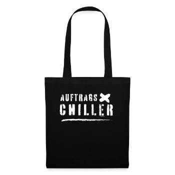 Auftragschiller Witzig Lustig Humor Wortspiel - Stoffbeutel - Schwarz - Vorne