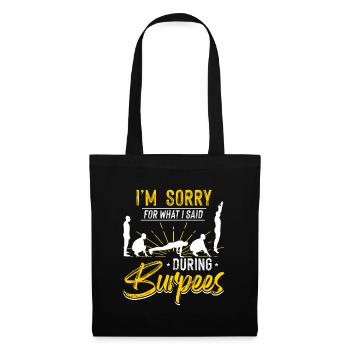 Burpees - Sac en tissu - noir - Devant