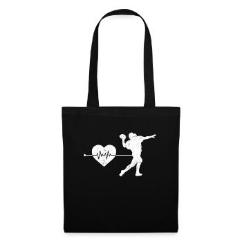 Football Rugby Heartbeat - Tote Bag - black - Front