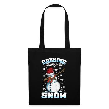 Dancing in the snow Snowman Christmas time X-Mas - Tote Bag - black - Front