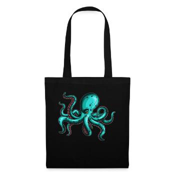 8 Armed Blue Octopus Squid Fan Lover - Tote Bag - black - Front