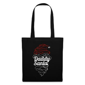 Lineart Daddy Santa Hat And Beard Christmas - Tote Bag - black - Front