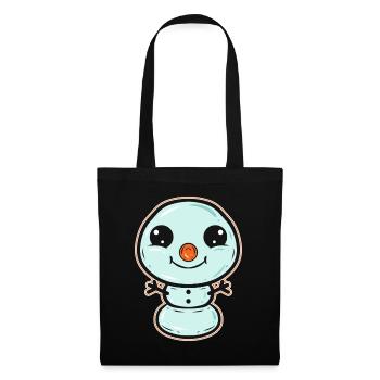 Drôle de bonhomme de neige comique pour Noël - Sac en tissu - noir - Devant