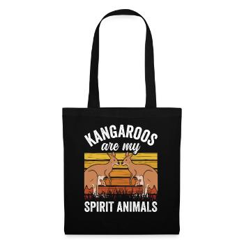 Kangaroos are my favorite animals animal kangaroo - Tote Bag - black - Front