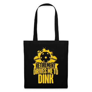 Pickleball Pun Retired Retirement - Tote Bag - black - Front