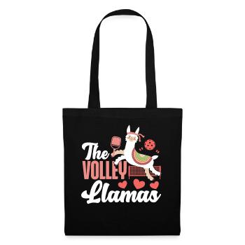 Lama de pickleball Les lamas de volley - Sac en tissu - noir - Devant