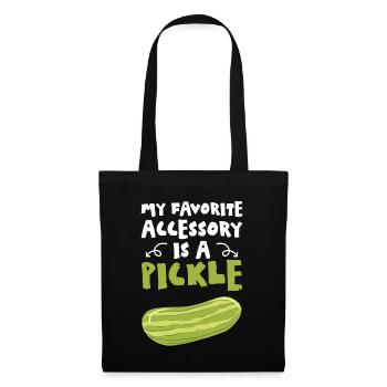My Favorite Accessory Is A Pickle - Stoffbeutel - Schwarz - Vorne