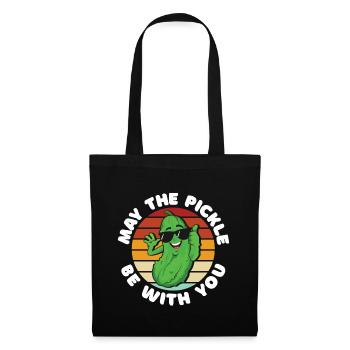 Que le cornichon soit avec vous - Sac en tissu - noir - Devant
