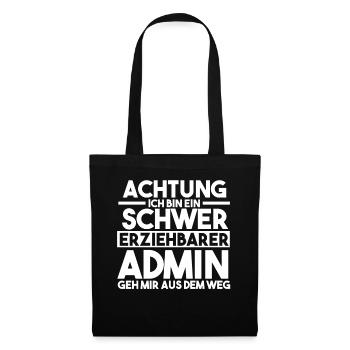 Administrator Informatiker Programmierer Admin - Stoffbeutel - Schwarz - Vorne
