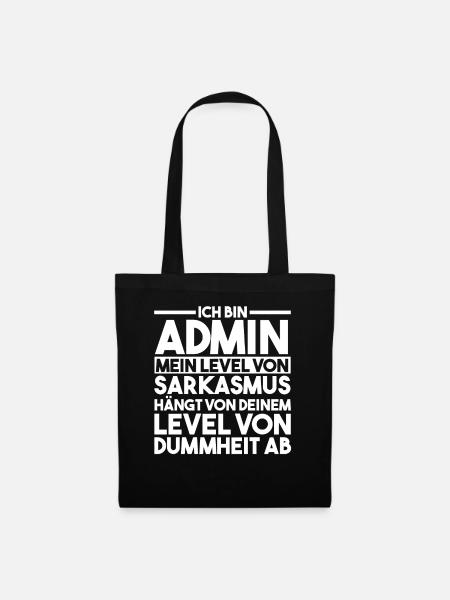 Administrator Informatiker Programmierer Admin - Stoffbeutel - Schwarz