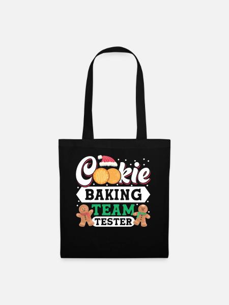 Cookie Christmas Baking Team Tester For Baker - Stoffbeutel - Schwarz