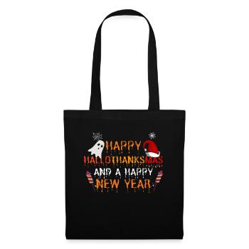 Happy Hallothanksmas and a Happy New Year - Tote Bag - black - Front
