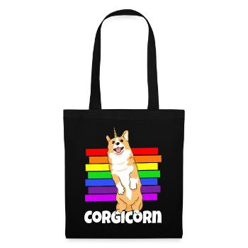 Corgi Dog Corgis Welsh-Corgi Dog Race Animal Dog - Sac en tissu - noir - Devant