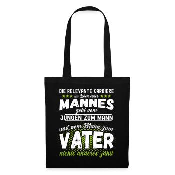 Die relevante Karriere im Leben eines Mannes - Stoffbeutel - Schwarz - Vorne