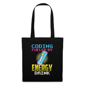 Programmation avec le code de codage Energydrinks Coder - Sac en tissu - noir - Devant
