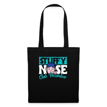 Stuffy Nose Club Member Shirt Geschenk - Stoffbeutel - Schwarz - Vorne
