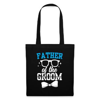 Fête de mariage du marié - Sac en tissu - noir - Devant