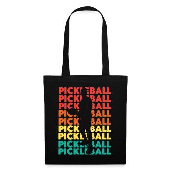 Pickleball Retro Vintage - Sac en tissu - noir - Devant