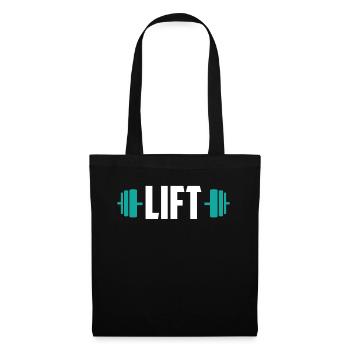 Lift Weightlifting Gym Entraînement d’haltérophilie - Sac en tissu - noir - Devant