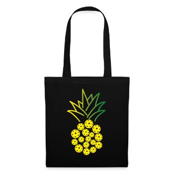 Pickleball Pineapple - Stoffbeutel - Schwarz - Vorne