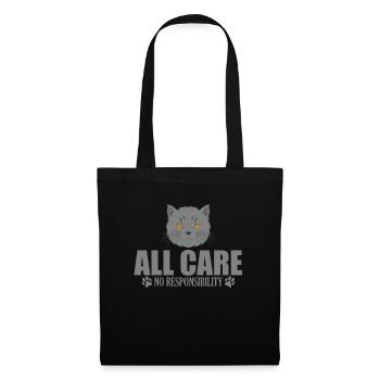 All Care No Responsibility British Shorthair - Stoffbeutel - Schwarz - Vorne