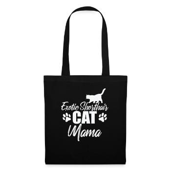 Exotic Shorthair Cat Mama Britisch Katze - Stoffbeutel - Schwarz - Vorne