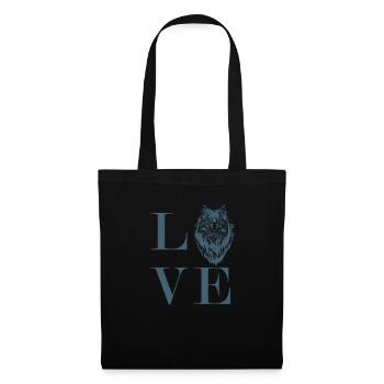 Love Maine Coon Cat Cat Race Pet - Sac en tissu - noir - Devant