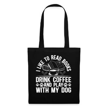 Dog Lover - I Like To Read Books And Play With My - Tote Bag - black - Front