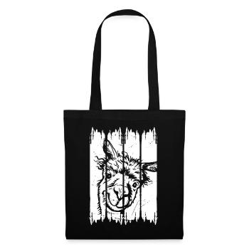 Llama Head Alpaga Llama Farmer Llama Farm Llama Lama - Sac en tissu - noir - Devant