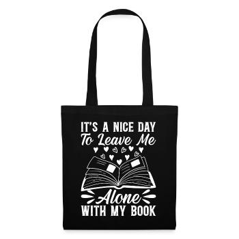 Book Lover - It’s A Nice Day To Leave Me Alone Wit - Sac en tissu - noir - Devant