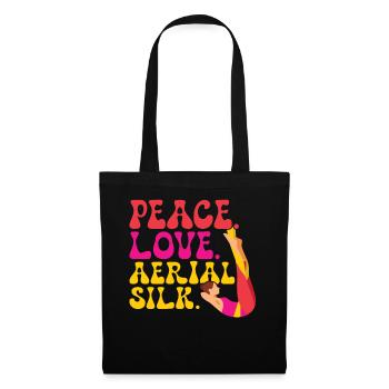 Peace. Love. Aerial Silk. - Aerialist - Tote Bag - black - Front