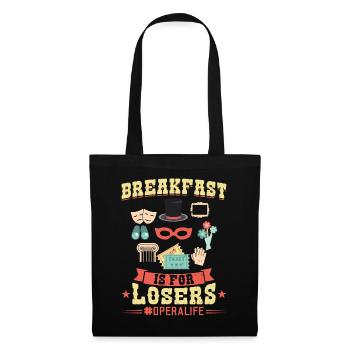 No Breakfast - Operalife - Opera Singer - Tote Bag - black - Front