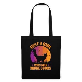 Juste une fille qui aime le chat Maine Coons - Sac en tissu - noir - Devant