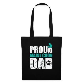 Fier Maine Coon Papa Chat Chat Chat - Sac en tissu - noir - Devant